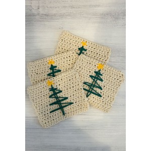 Xmas Tree Costers (set of 4)